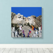 Mount Rushmore South Dakota Souvenir Canvas Afdruk (Insitu (Houten vloer))