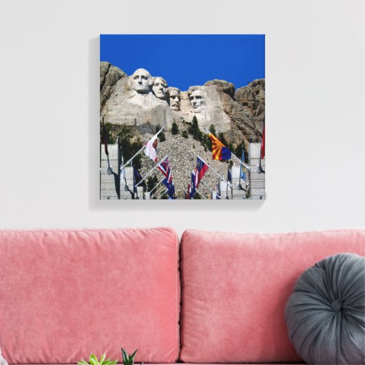 Mount Rushmore South Dakota Souvenir Canvas Afdruk (Insitu (Woonkamer))