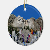 Mount Rushmore South Dakota Souvenir Keramisch Ornament (Links)
