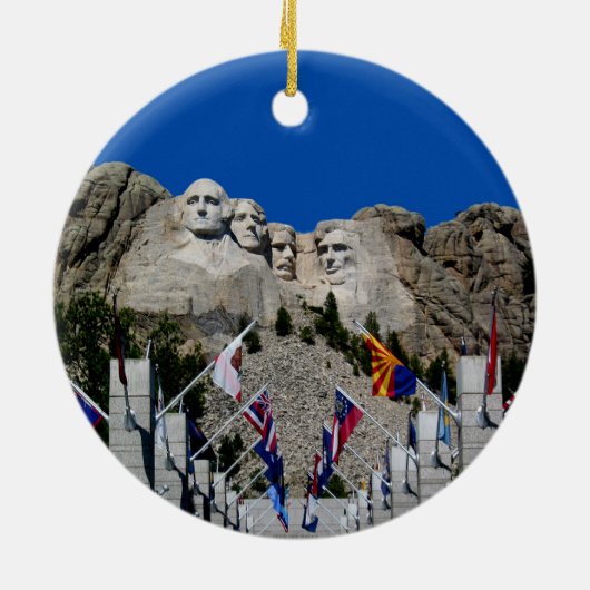 Mount Rushmore South Dakota Souvenir Keramisch Ornament (Achterkant)