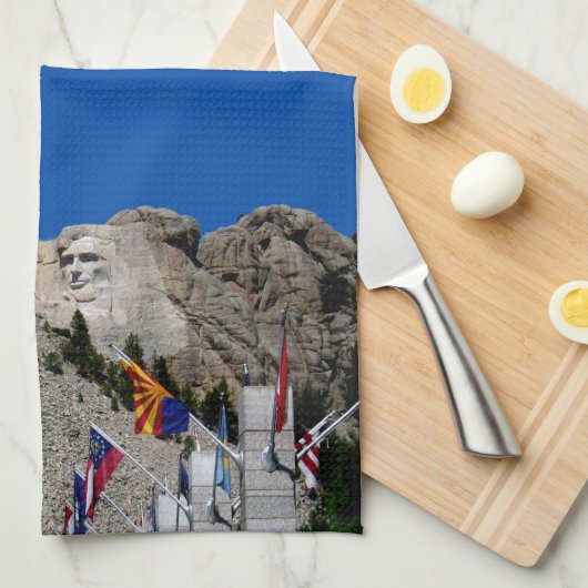 Mount Rushmore South Dakota Souvenir Theedoek (Quarter Fold)