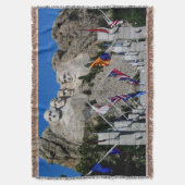 Mount Rushmore South Dakota Souvenir Throw Blanket Deken (Voorkant Verticaal)