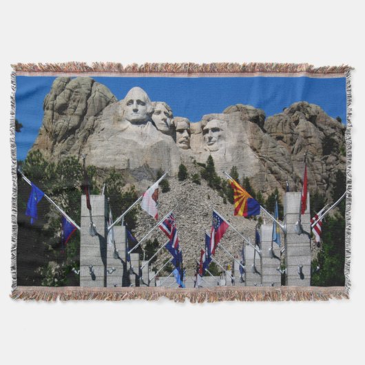 Mount Rushmore South Dakota Souvenir Throw Blanket Deken (Voorkant)