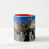 Mount Rushmore South Dakota Souvenir Tweekleurige Koffiemok (Center)