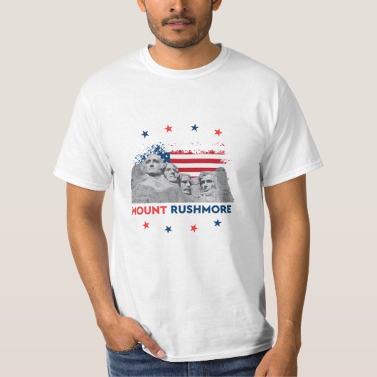 Mount Rushmore T-shirt – iconisch Amerikaans oriën (Voorkant)