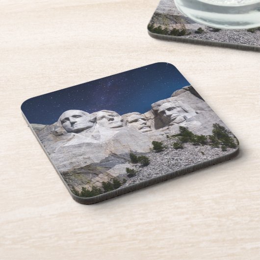 Mount Rushmore Timelapse Sky Bier Onderzetter (Linkerzijde)