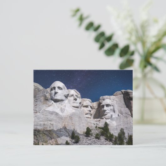 Mount Rushmore Timelapse Sky Briefkaart (Staand voorkant)