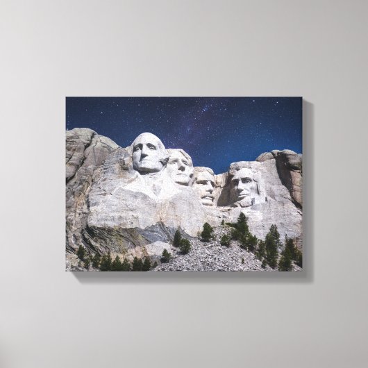 Mount Rushmore Timelapse Sky Canvas Afdruk (Voorkant)
