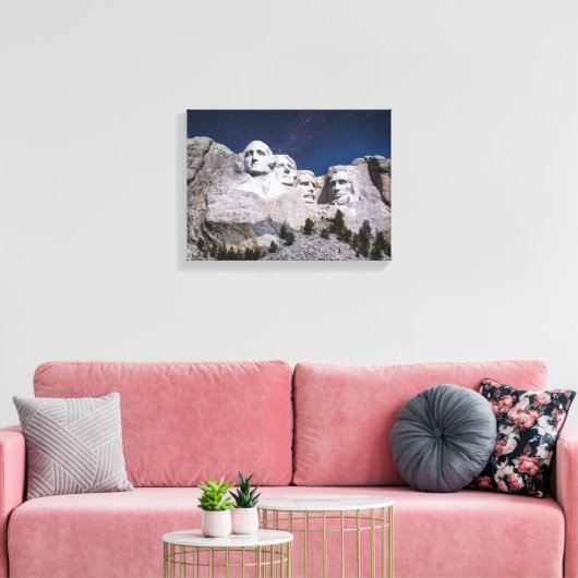 Mount Rushmore Timelapse Sky Canvas Afdruk (Insitu (Woonkamer))
