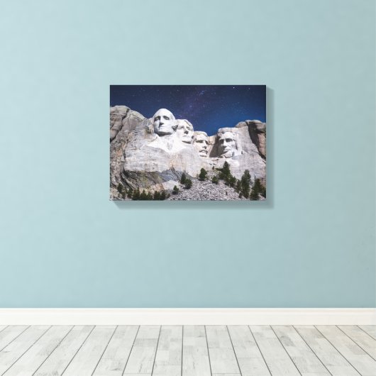 Mount Rushmore Timelapse Sky Canvas Afdruk (Insitu (Houten vloer))