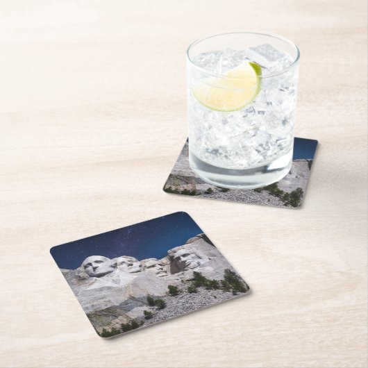 Mount Rushmore Timelapse Sky Kartonnen Onderzetters (Insitu)