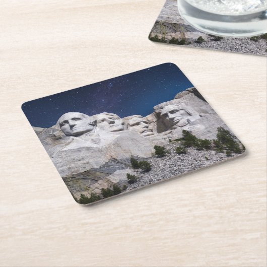 Mount Rushmore Timelapse Sky Kartonnen Onderzetters (Schuin)