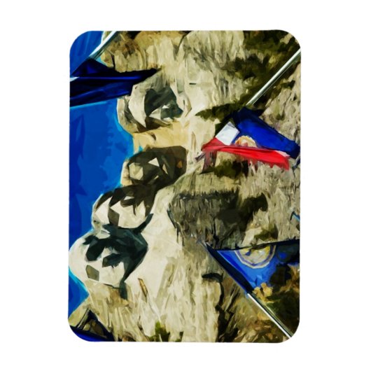 Mount Rushmore uit het Abstract parlement van de s Magneet (Verticaal)