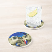 Mount Rushmore uit het Abstract parlement van de s Zandsteen Onderzetter (Zijkant)