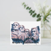 Mount Rushmore USA Reis Aquarel Briefkaart (Staand voorkant)