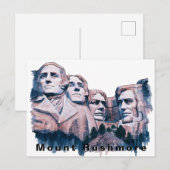 Mount Rushmore USA Reis Watercolor  Briefkaart (Voorkant / Achterkant)