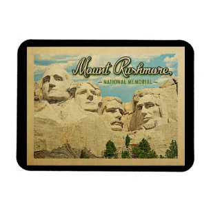 Mount Rushmore Vintage Travel National Memorial Magneet
