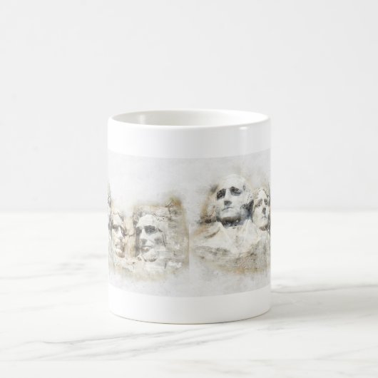 Mount Rushmore waterverf Koffiemok (Center)