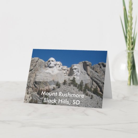 Mount Rushmore Wenskaart Kaart (Voorkant)