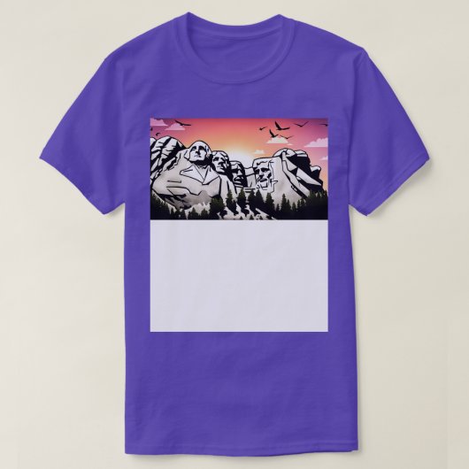 Mount Rushmore zonsondergang T-shirt (Design voorkant)