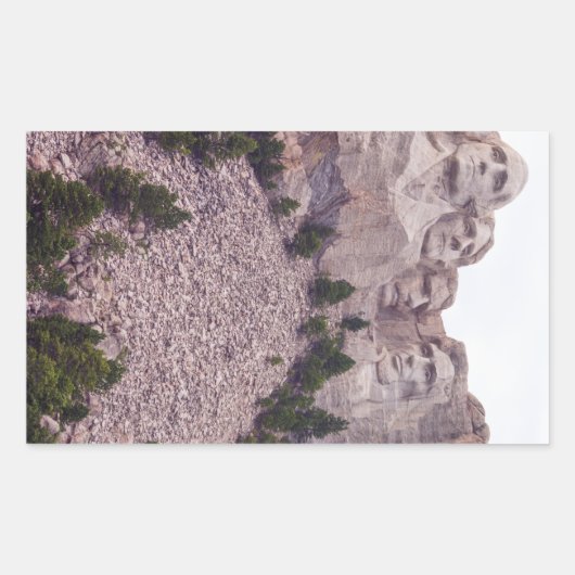 Mount Rushmore's Vier Rechthoekige Sticker (Voorkant)