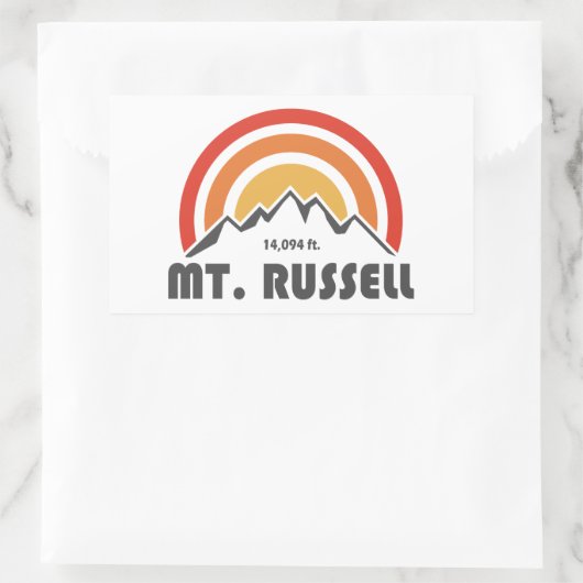 Mount Russell California Rechthoekige Sticker (Tas)