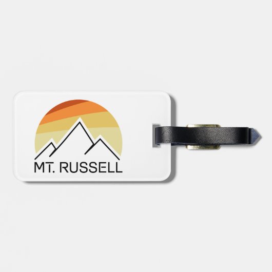 Mount Russell California Retro Bagagelabel (Achterkant horizontaal)