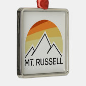 Mount Russell California Retro Metalen Ornament (Rechts)