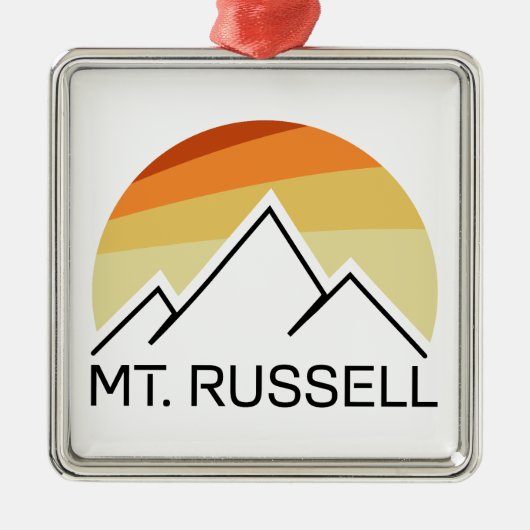 Mount Russell California Retro Metalen Ornament (Voorkant)