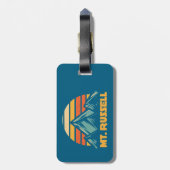Mount Russell California Retro Turquoise Bagagelabel (Achterkant verticaal)