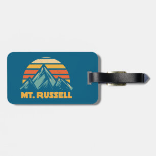 Mount Russell California Retro Turquoise Bagagelabel
