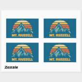 Mount Russell California Retro Turquoise Rechthoekige Sticker (Vel)