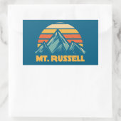Mount Russell California Retro Turquoise Rechthoekige Sticker (Tas)