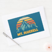 Mount Russell California Retro Turquoise Rechthoekige Sticker (Envelop)