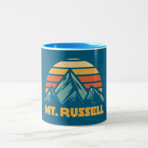 Mount Russell California Retro Turquoise Tweekleurige Koffiemok