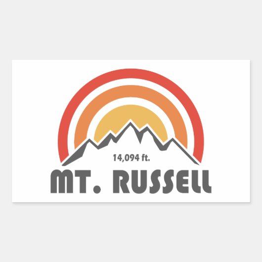 Mount Russell Californië Rechthoekige Sticker (Voorkant)