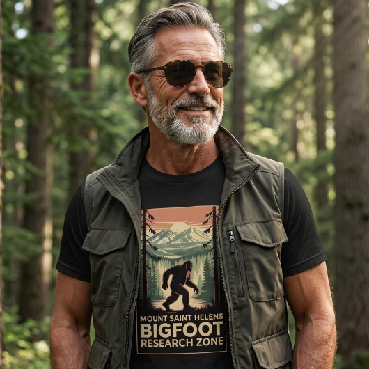Mount Saint Helens Bigfoot Onderzoeks Zone T-shirt