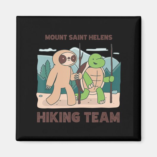 Mount Saint Helens hiking Team klimaat expedition Magneet (Voorkant)