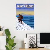 Mount Saint Helens - klimmer - Travel poster (Thuiskantoor)