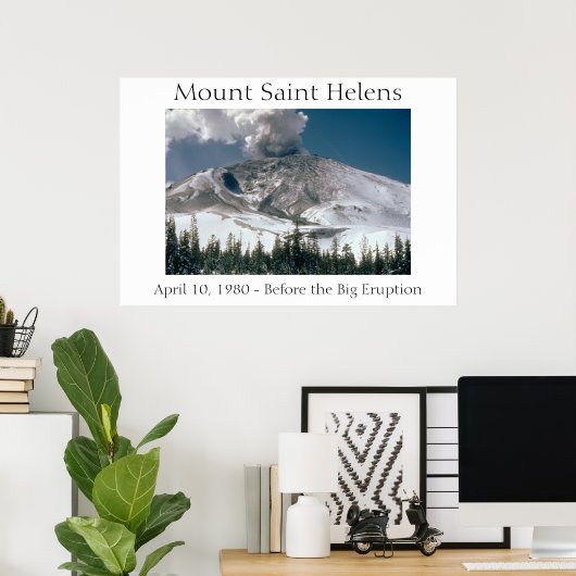 Mount Saint Helens - Pre-Eruption Poster (Thuiskantoor)