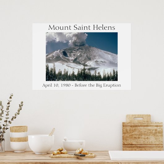 Mount Saint Helens - Pre-Eruption Poster (Keuken)