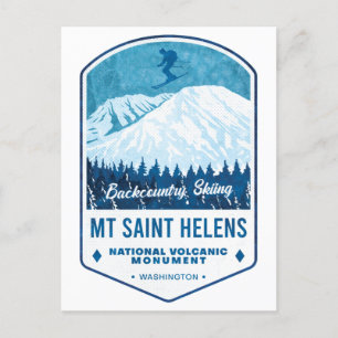 Mount Saint Helens Ski Badge Briefkaart