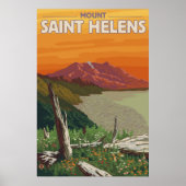 Mount Saint Helens - Spirit Lake - Travel Poster (Voorkant)
