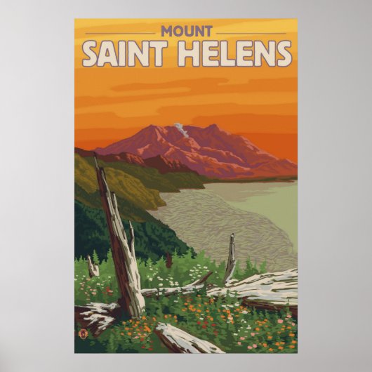 Mount Saint Helens - Spirit Lake - Travel Poster (Voorkant)