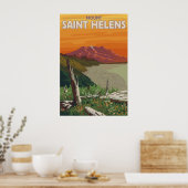 Mount Saint Helens - Spirit Lake - Travel Poster (Keuken)