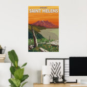Mount Saint Helens - Spirit Lake - Travel Poster (Thuiskantoor)