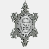Mount Saint Helens Washington Bench Mark Benchmark Tin Sneeuwvlok Ornament (Links)