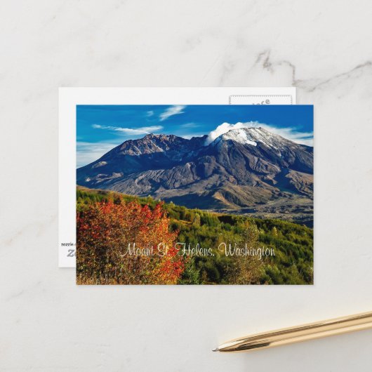 Mount Saint Helens, Washington Briefkaart (Voorkant / Achterkant in situ)