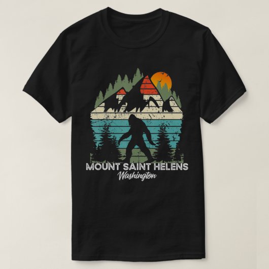 Mount Saint Helens Washington National Park Retro T-shirt (Design voorkant)
