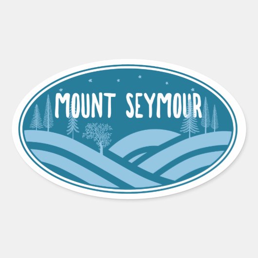 Mount Seymour Buitenactiviteiten Ovale Sticker (Voorkant)